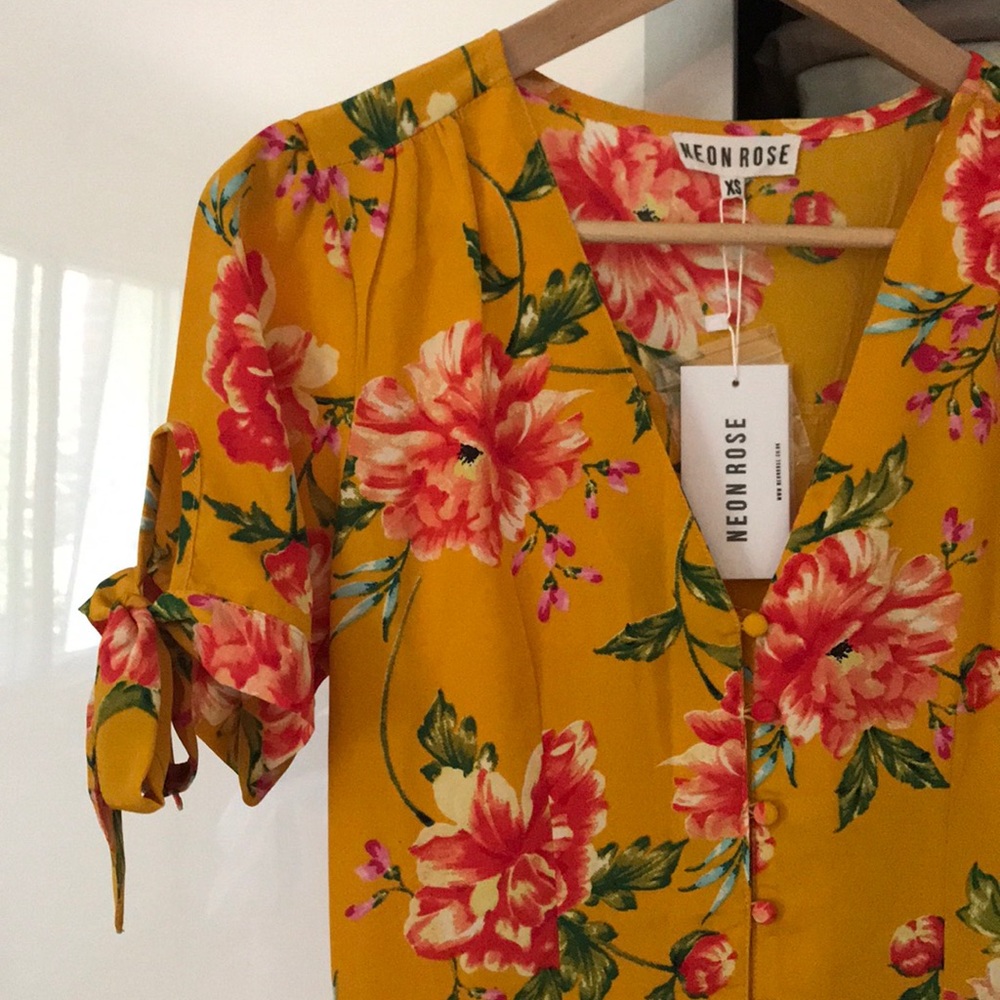 Vintage-inspired, Mango Yellow Dress by Neon Rose